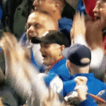 Bill Murray overwhelmed with joy at the Cubs going to the World Series