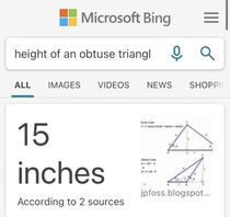 Bing all triangles are  inches tall Thanks