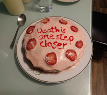 Birthday cake for my boyfriend Strawberry limeade cake with strawberry cream cheese frosting