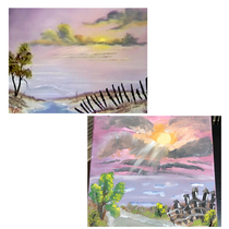 Bob Ross painting vs my glorious recreation