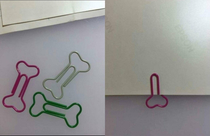 Bone shaped paperclips