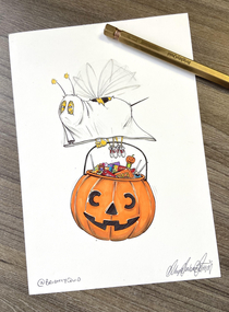 Boo-Bee - Ink Drawing
