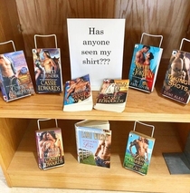 Book display at my local library