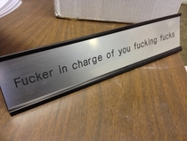 Bosss name plate
