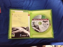 Bought Batman Arkham City off eBay it came in today Sorry Travis