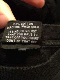 Bought this shirt today and looked at the tag