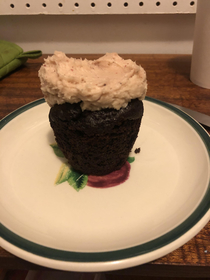 Boyfriend called this a chocolate muffin with raspberry icing Bro thats a cupcake