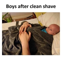 Boys After Clean Shave