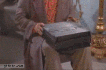 Briefcase computer table