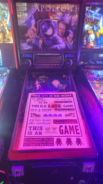 broken game sign at our local arcade