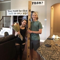 Buddy of mine asked his girlfriend to prom