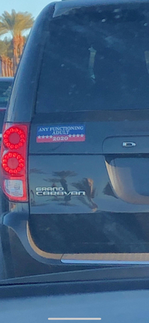 Bumper sticker of the year