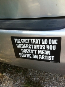 Bumper sticker wisdom