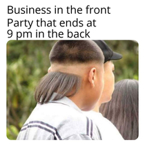 Business in the front party that ends at  pm in the back