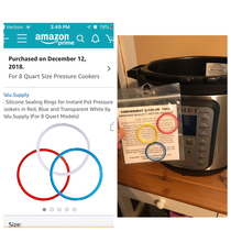 Buy extra rings for your instant pot they said Amazon Fail