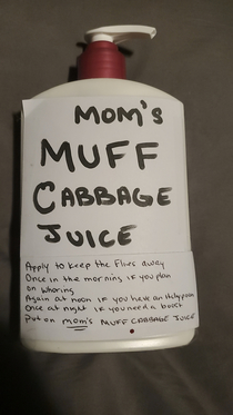 called my mom muff Cabbage from south park then told her I wanted lotion for Christmas this is what she gave me