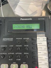 Caller ID at work today You cant make this shit up