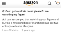 Calorie counter encountered on Amazon