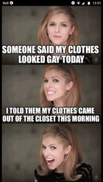 Came out of the closet this morning 