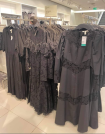 Can someone explain what is happening here at hampm Who is buying these gowns from the  funeral collection