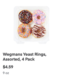 Can we talk about this Does Instacart have a thing against Wegmans donuts Lol I kind of want to buy them now