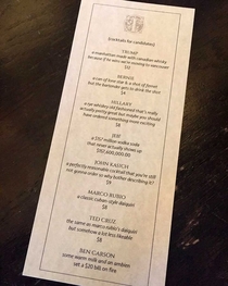 Candidate Cocktail Menu From An Upscale BarVenue In Austin Texas