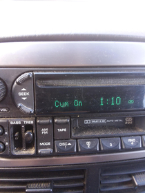 Car radio wants me to cum apparently