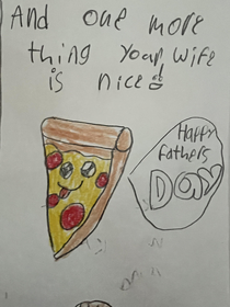 Card my daughter made for her dad on Fathers Day Lol