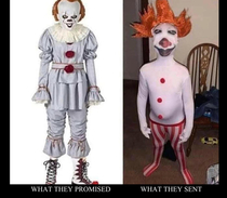 Careful what you Wish for Funny Pennywise costume purchased on Wishcom