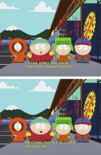 Cartman explains the Laws of Physics