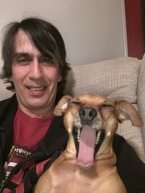 Caught my Pepperoni mid yawn 