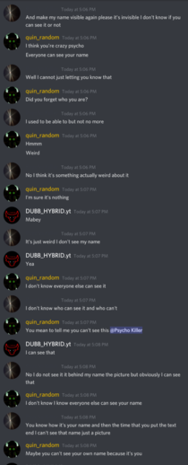 Changed my buddies discord name to match the background Hes starting to suspect something