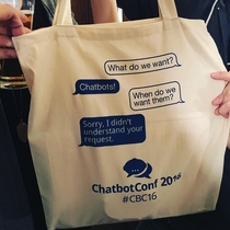 Chatbot Conf - Best conference bag