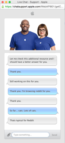Chatting with Paul from Apple Support today