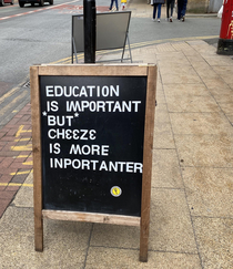 Cheeze IS more importanter