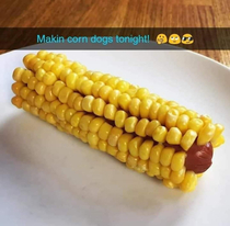 Chef  At it again  No GMO THE ORIGINAL ORGANIC CORN DOG 