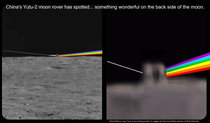 Chinas Yutu- moon rover has spotted an anomaly on the back side of the moon