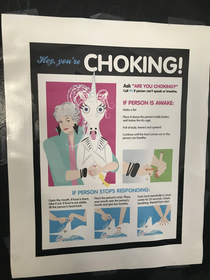 Choking notice at a local restaurant