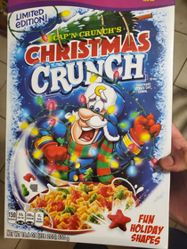 Christmas Tree and Star Shaped Crunchberries because this Cereal wasnt Stabby enough