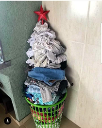 Christmas tree here at home is ready