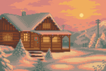 Christmas Vacation  I want to share my recent pixel art with you and wish everyone a Merry Christmas