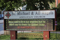 Church sign in Toronto