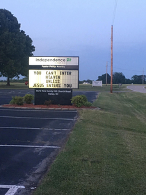 Church sign near my home