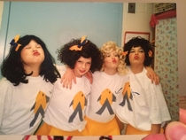 Circa  elementary school talent show We were cross dressing cheerleaders Needless to saywe won Ill never tell which one I am