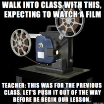 Classroom film projector 