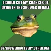 Close call in the shower