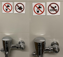 Co-workers additions to the new Do not Drink signs above our urinals