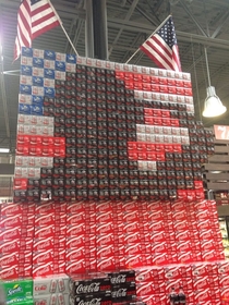 Coke display at local market looks suicidal