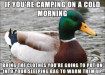 Cold mornings on a camping trip are bad enough