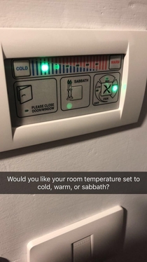 Cold warm or sabbath